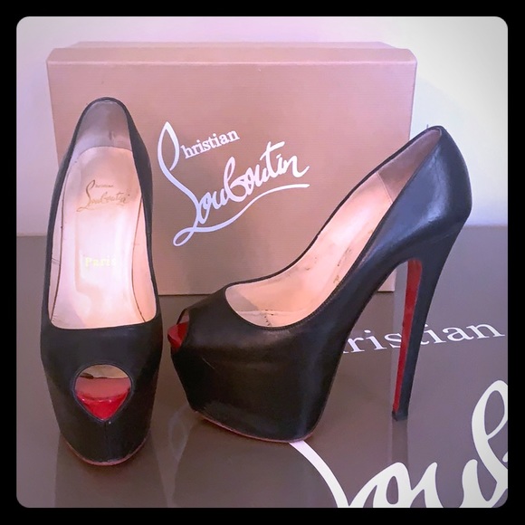 Louboutin highness peep toe heels